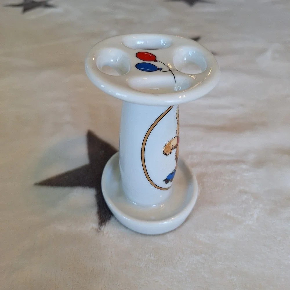 VTG Rare Counterpoint San Francisco Teddy Bear Roller-skates Toothbrush Holder